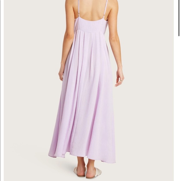 NWOT WILLOW Rochelle Dress Tie Front Maxi Dress in Lilac Purple Size M - Picture 5 of 11